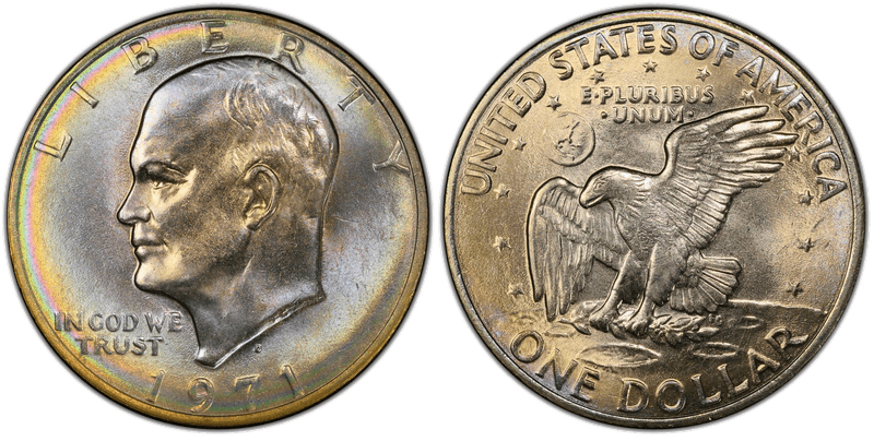 1971-D Eisenhower Dollar — the last large-size dollar coin